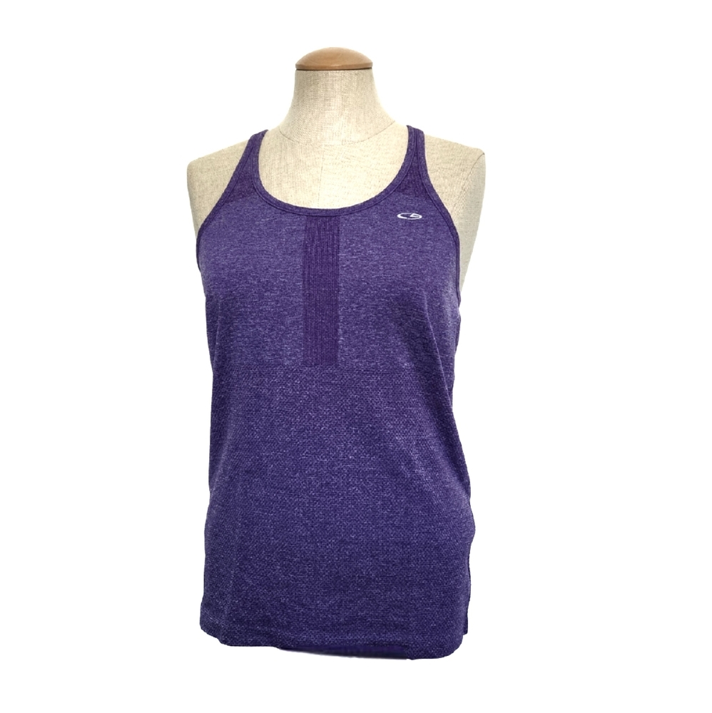 Champion Duo Dry Racerback Tank Top Heather Purple Size Small